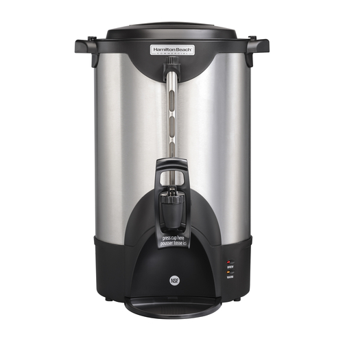 Hamilton Beach HCU040S Coffee Urn 40 Cup Double Wall Insulation Commercial Duty One Hand Dispensing