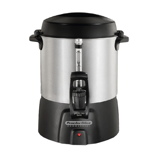 Hamilton Beach 45040R Proctor-Silex Coffee Urn 40 Cup Commercial Duty with Dual Heaters and Cool Touch Handles