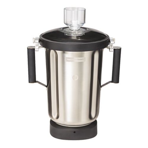 Hamilton Beach 6126-1100SR Blender Container 135-1/5 oz with Double Handles Clear Lid Dosing Cup Stainless Steel NSF