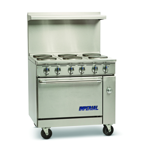 Imperial Range IR-6-E-XB Pro Series Restaurant Range Electric 36 Inch Solid Top with 6 Round Elements