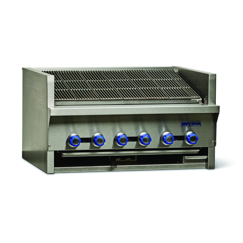 Imperial Range IAB-36 Steakhouse Charbroiler Gas Countertop 36W 6 Radiant Burners Stainless Steel 120000 BTU