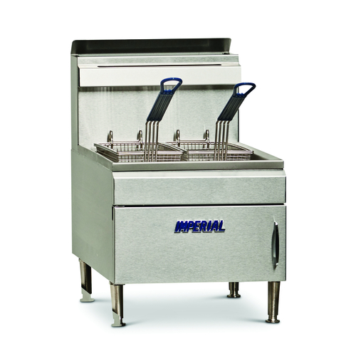 Imperial Range IFST-25 Gas Countertop Fryer 25 lb Capacity Tube Fired Cast Iron Burners Stainless Steel