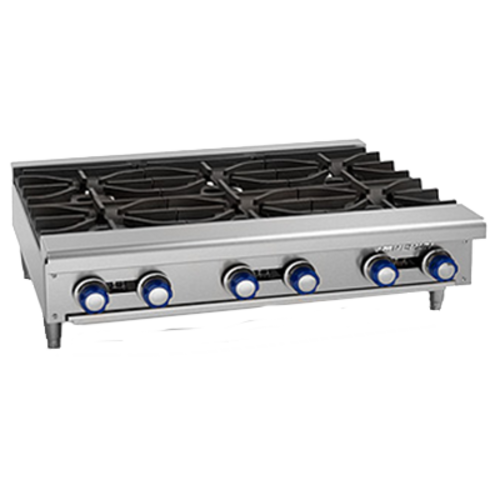 Imperial Range IHPA-2-12 Gas Hotplate Countertop 12 Inch with 2 Open Burners and Cast Iron Grates