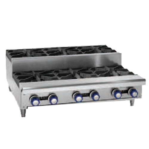Imperial Range IHPA-8-48SU Gas Hotplate Countertop 48 Inch with 4 Open Burners and 4 Step-Up Burners