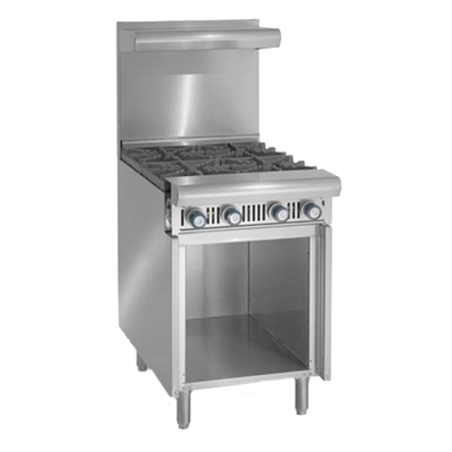 Imperial Range IHR-4-24-XB Spec Series Heavy Duty Range Gas 24 Inch 4 Open Burners Stainless Steel 140000 BTU