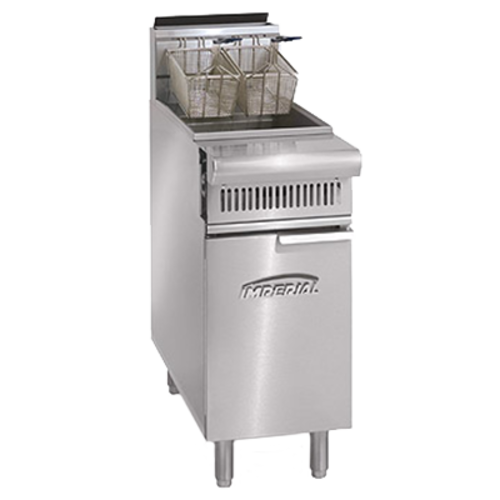 Imperial Range IHR-F2525 Spec Series Heavy Duty Range Match Fryer Gas Floor Model 25 lb Capacity Dual Tank