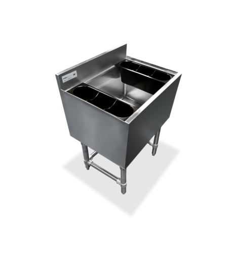 Steel Works SWIB182412-7CPT Underbar Ice Bin/Cocktail Unit