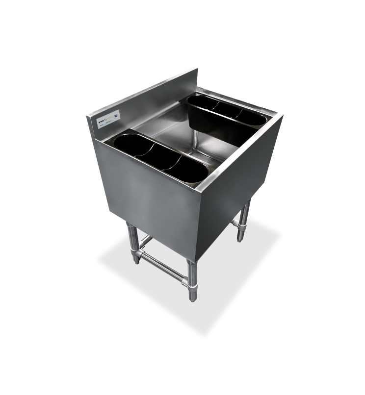 Steel Works SWIB183012-7CPT Underbar Ice Bin/Cocktail Unit