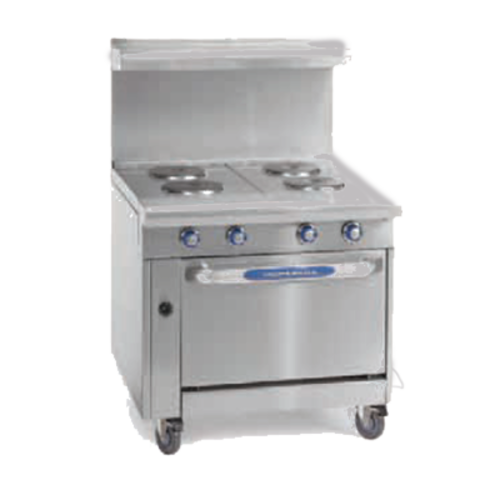 Imperial Range IHR-GT24-2-E-XB Spec Series Heavy Duty Electric Range 36 Inch with Griddle and Open Cabinet Base