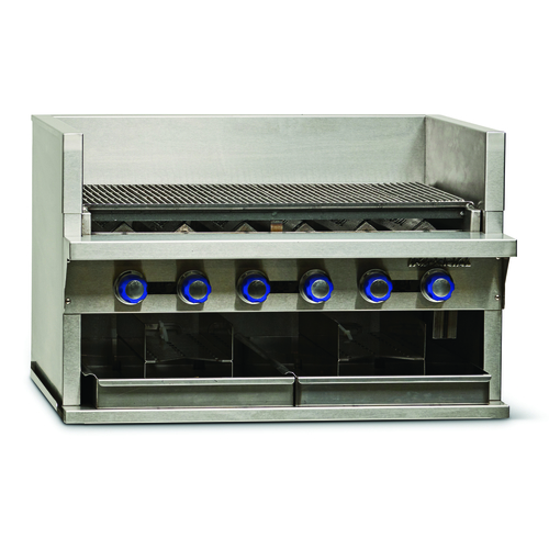 Imperial Range IABA-36 Smoke Broiler Gas Countertop 36 Inch 120000 BTU Stainless Steel Burners Cast Iron Grates