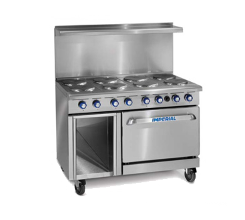 Imperial Range IR-8-E-XB Pro Series Restaurant Range Electric 48 Inch with 8 Round Elements and Standard Oven