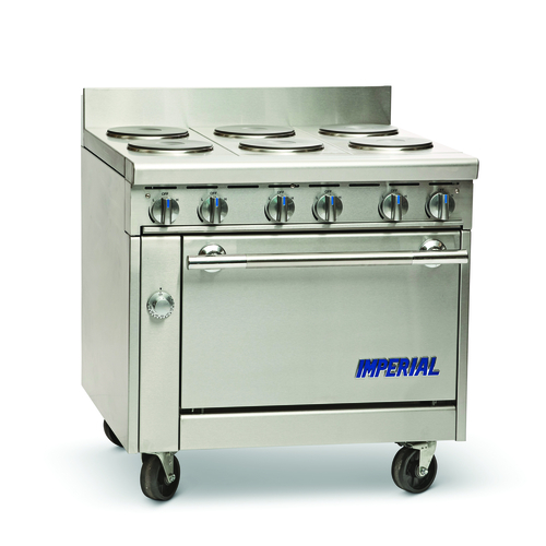 Imperial Range IHR-6-E Spec Series Heavy Duty Electric Range 36 inch 6 Round Elements Solid Top Standard Oven