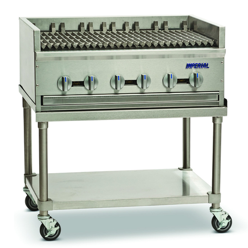 Imperial Range PSB60 Pro Series Charbroiler Gas Countertop 60 Inch 10 Burners Stainless Steel 222000 BTU