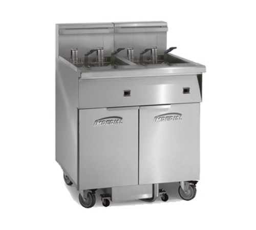 Imperial Range IFSSP575EC Electric Floor Model Fryer 75 lb Capacity Built-in Filter System Computer Controls