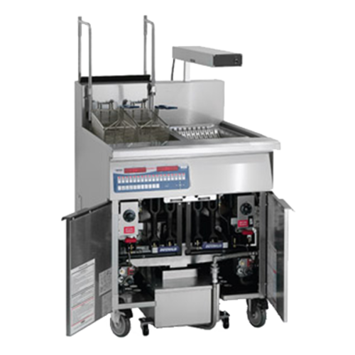 Imperial Range IFSCB150-OP-C Gas Fryer Floor Model 50 lb Capacity Open Pot Built-in Filter System