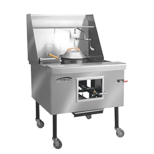 Imperial Range ICRA-4 Wok Range Gas 114 inch 4 Burners Water Cooled Top Built In Drain System