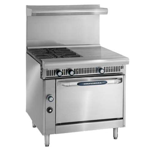 Imperial Range IHR-2HT-2-C Spec Series Heavy Duty Gas Range 36 inch with Open Burners and Convection Oven