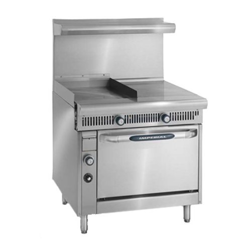 Imperial Range IHR-GT18-1HT-C Spec Series Heavy Duty Gas Range 36 inch with Griddle Hot Top and Convection Oven