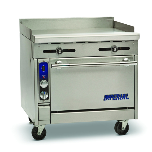 Imperial Range IHR-GT36-C Spec Series Heavy Duty Gas Range with Griddle and Convection Oven 36 Inch