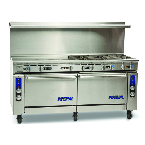 Imperial Range IR-6-G36-CC Pro Series Restaurant Range Gas 72 inch with 6 Open Burners and 36 inch Griddle