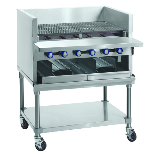 Imperial Range IABA-72 Smoke Broiler Gas Countertop 72 Inch 13 Burners Cast Iron Radiants 260000 BTU