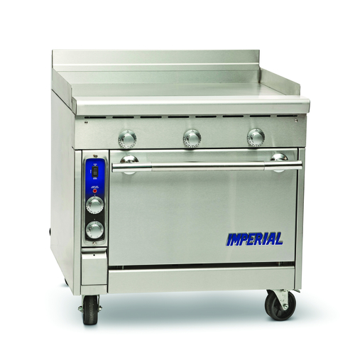 Imperial Range IHR-GT36-E-C Spec Series Heavy Duty Electric Range 36 Inch Griddle Convection Oven Stainless Steel