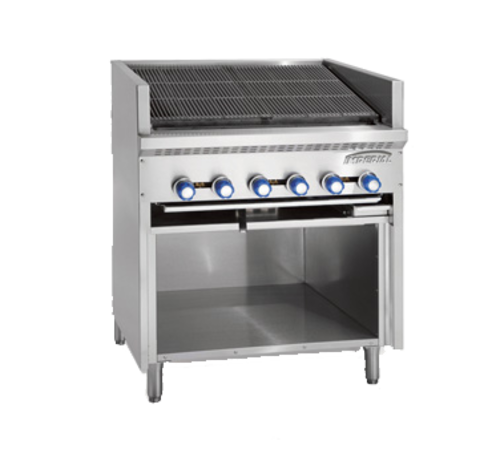 Imperial Range IABF-60 Steakhouse Charbroiler Gas Floor Model 60 Inch 10 Radiant Burners Stainless Steel 200000 BTU