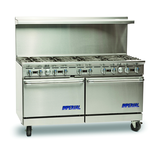 Imperial Range IR-10-C Pro Series Restaurant Range Gas 60 Inch 10 Open Burners Convection Oven Stainless Steel