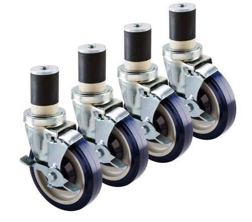 Krowne Metal Corporation 30-129S Economy Series Stem Work Table Caster Set of 4 5 Inch Diameter 200 lbs Load Capacity