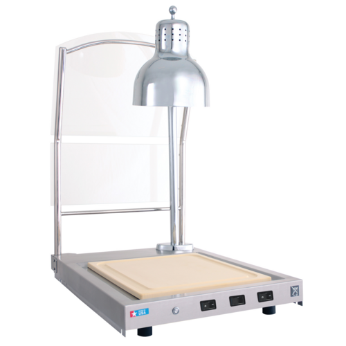 Alto-Shaam CS-100/S Hot Carving Shelf 31x18 35lb Capacity Stainless Steel with Infrared Lamp and Glass Guard