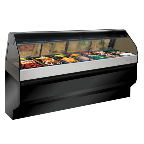 Alto-Shaam ED3SYS-96 Heated Display Case 96 inch Full Service 7 Pan Sections Halo Heat Technology