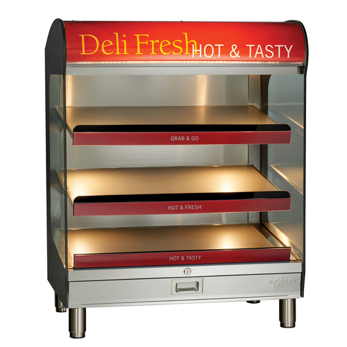 Alto-Shaam HSM-36/3S/T HSM Series Hot Food Merchandiser Countertop 36 inch Self Service 72 lb Capacity 3 Heated Shelves