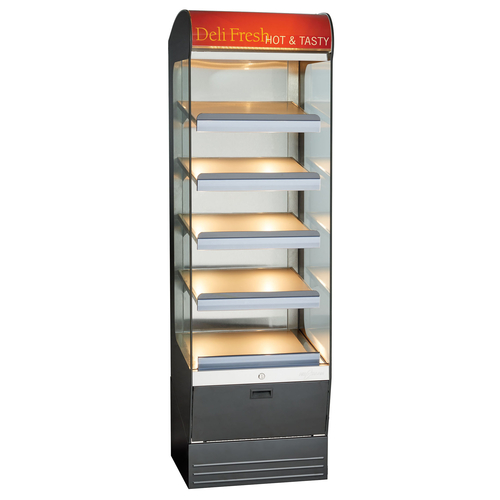 Alto-Shaam HSM-24/5S/T HSM Series Hot Food Merchandiser Floor Model 24 Inch Self Service 80 lb Capacity 5 Heated Shelves