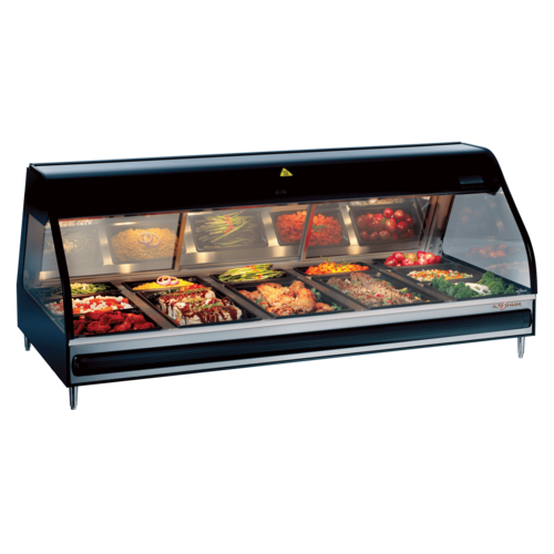 Alto-Shaam ED3-72 Heated Display Case 72 inch Countertop Full Service 5 Pan Sections Halo Heat Technology