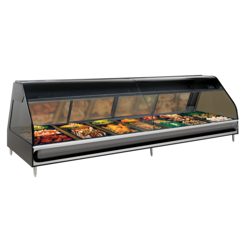 Alto-Shaam ED3-96 Heated Display Case 96 inch Countertop Full Service 7 Pan Sections Halo Heat Technology