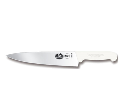 Victorinox 5.2007.25-X2 Chefs Knife 10 inch Blade 2-1/4 inch Width White Fibrox Pro Handle NSF