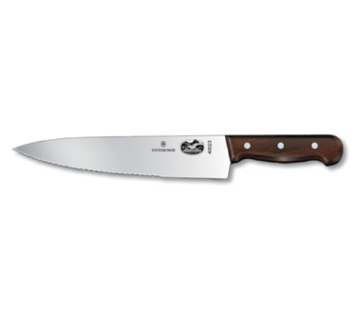 Victorinox 5.2030.25 Chefs Knife 10 Inch Blade Sandwich Knife 2-1/4 Inch Width Wavy Straight Edge Wood Handle