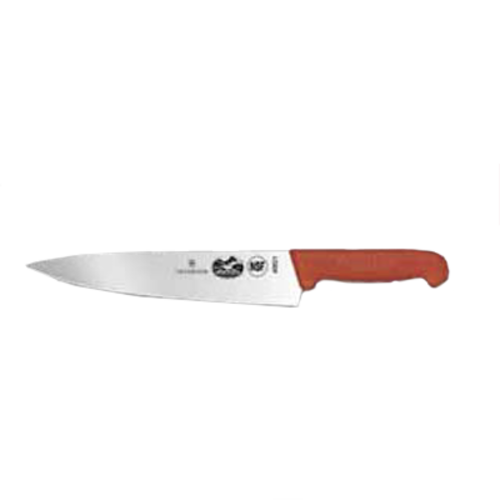 Victorinox 5.2001.25 Chefs Knife 10 inch Blade 2-1/4 inch Width Red Fibrox Pro Handle Slip Resistant NSF