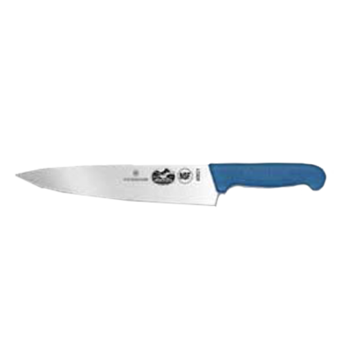 Victorinox 5.2002.25 Chefs Knife 10 inch Blade 2-1/4 inch Width Blue Fibrox Pro Handle Slip Resistant NSF