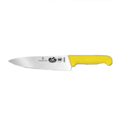 Victorinox 5.2068.20 Chef's Knife 8 inch Blade 2 inch Width Yellow Fibrox Pro Handle Slip Resistant NSF