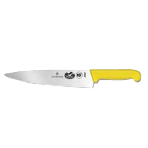 Victorinox 5.2008.25 Chef's Knife 10 inch blade 2-1/4 inch width at handle yellow Fibrox Pro handle slip resistant NSF