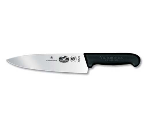 Victorinox 5.2063.20 Chefs Knife 8 Inch Blade 2 Inch Width Black Fibrox Pro Handle Slip Resistant NSF