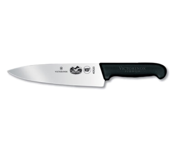 Victorinox 5.2063.20 Chefs Knife 8 Inch Blade 2 Inch Width Black Fibrox Pro Handle Slip Resistant NSF