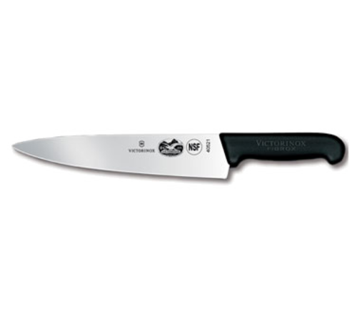 Victorinox 5.2003.25 Chefs Knife 10 inch Blade 2-1/4 inch Width Black Fibrox Pro Handle Slip Resistant NSF
