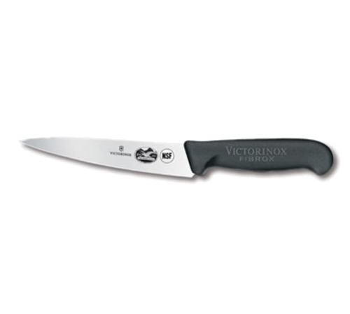 Victorinox 5.2003.12 Mini Chefs Knife 5 Inch Blade Black Fibrox Pro Handle High Carbon Stainless Steel NSF
