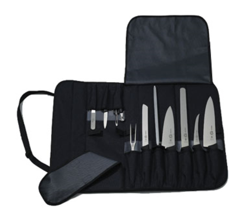 Victorinox 7.4012-X6 Executive Culinary Set 12 Piece Fibrox Pro Handles Black Washable Canvas Roll