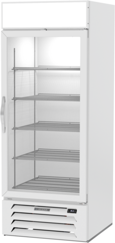 Beverage Air MMR27HC1W MarketMax Refrigerated Merchandiser Reach In One Section 25.97 Cu Ft Capacity