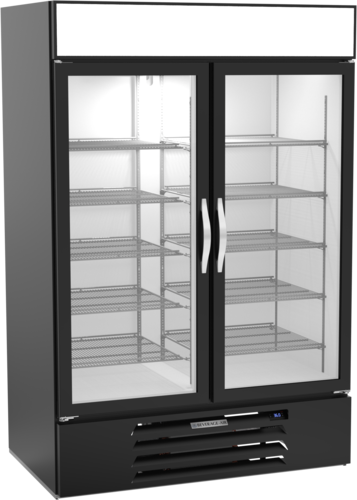Beverage Air MMR49HC-1-B MarketMax Refrigerated Merchandiser Two Section Reach In 46 Cu Ft Capacity