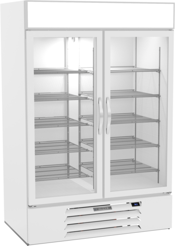 Beverage Air MMR49HC-1-W MarketMax Refrigerated Merchandiser Two Section Reach In 46 Cu Ft Capacity