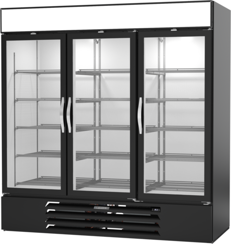 Beverage Air MMR72HC-1-B MarketMax Refrigerated Merchandiser Three Section Reach In 70.19 Cu Ft Capacity
